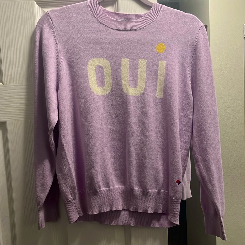 clare v “oui” purple sweater. perfect condition, no tags or original bag.
